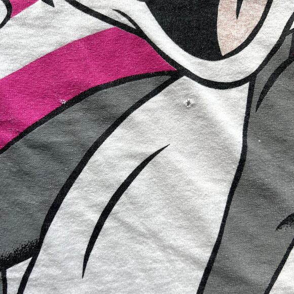 Vintage 90s Big Bugs Bunny Shirt Single Stitch Collegeware White L XL Carrot USA - Picture 6 of 13